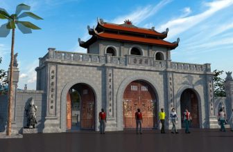Tiến độ xây dựng Cổng Đền Thờ Đức Nguyên Tổ Họ Hồ Việt Nam